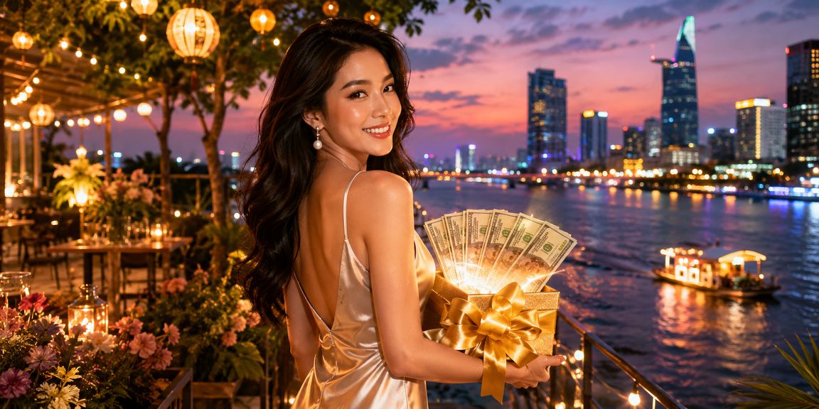 Quán cà phê Sài Gòn minh họa trải nghiệm casino và game mới buổi tối
